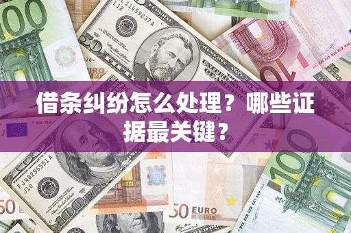 北京借条纠纷怎么处理？哪些证据最关键？