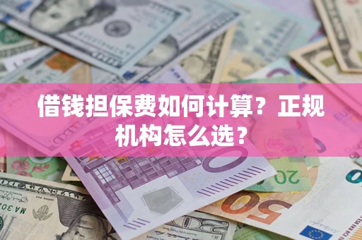 北京借钱担保费如何计算？正规机构怎么选？