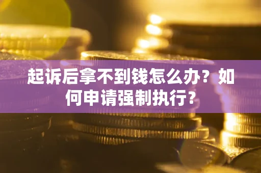 北京起诉后拿不到钱怎么办？如何申请强制执行？